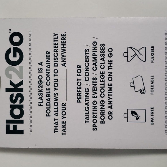 New - Flask2Go 2 Pack Foldable Flask - Picture 3 of 7